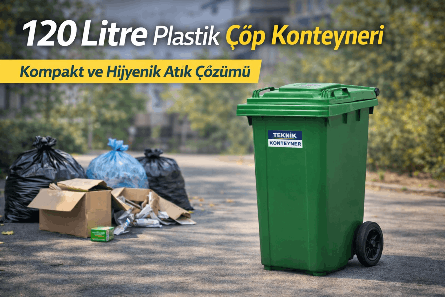 120 Litre Plastik Çöp Konteyneri ile Küçük Alanlarda Etkili Atık Yönetimi