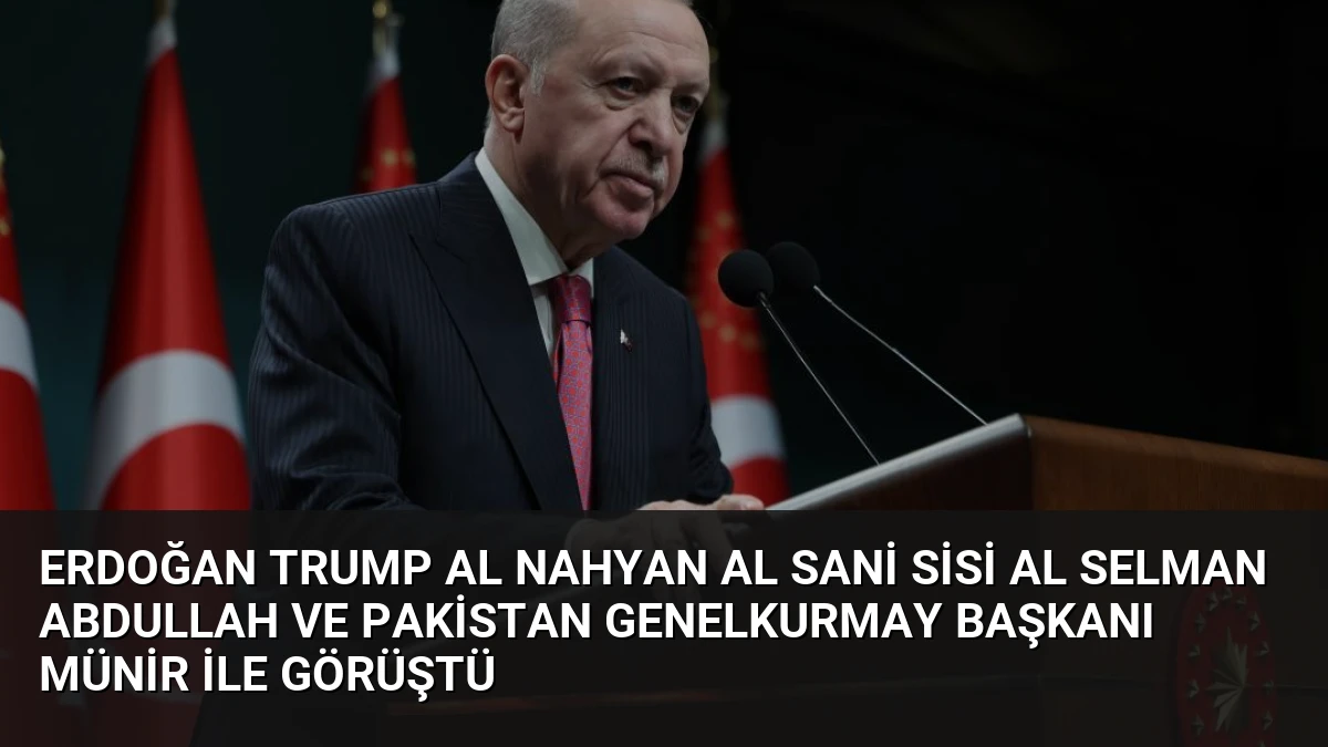 Erdoğan Trump Al Nahyan Al Sani Sisi Al Selman Abdullah ve Pakistan Genelkurmay Başkanı Münir ile Görüştü