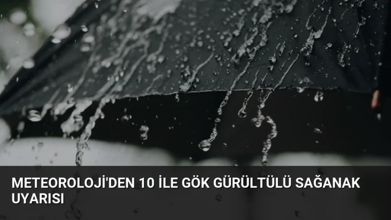 Meteoroloji’den 10 İle Gök Gürültülü Sağanak Uyarısı
