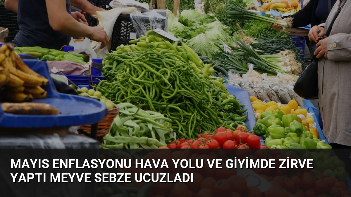 Mayıs Enflasyonu Hava Yolu ve Giyimde Zirve Yaptı Meyve Sebze Ucuzladı