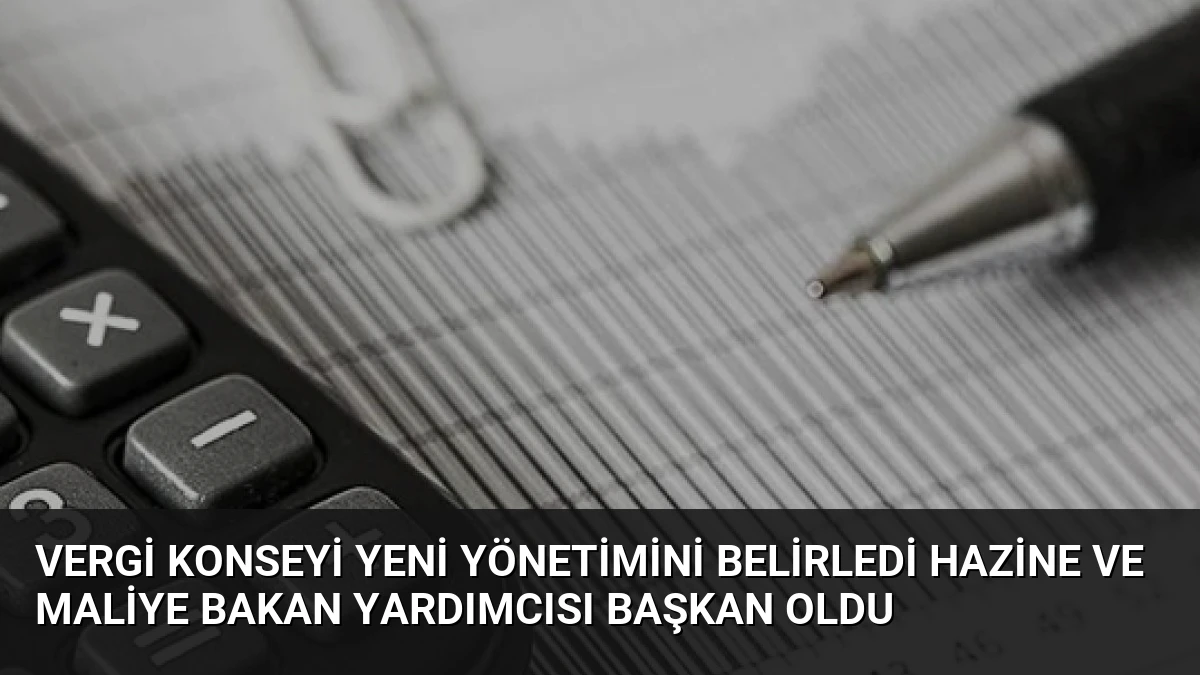 Vergi Konseyi Yeni Yönetimini Belirledi Hazine ve Maliye Bakan Yardımcısı Başkan Oldu
