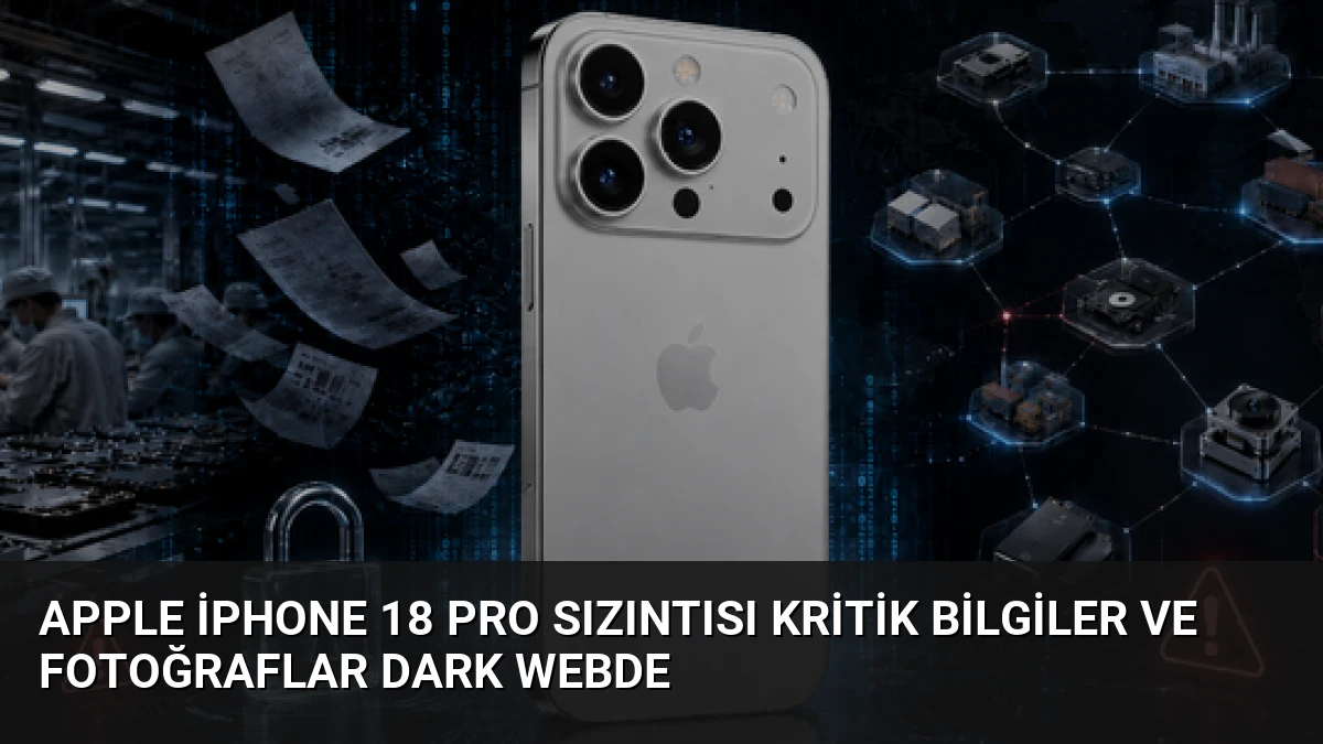 Apple iPhone 18 Pro sızıntısı Kritik bilgiler ve fotoğraflar dark webde