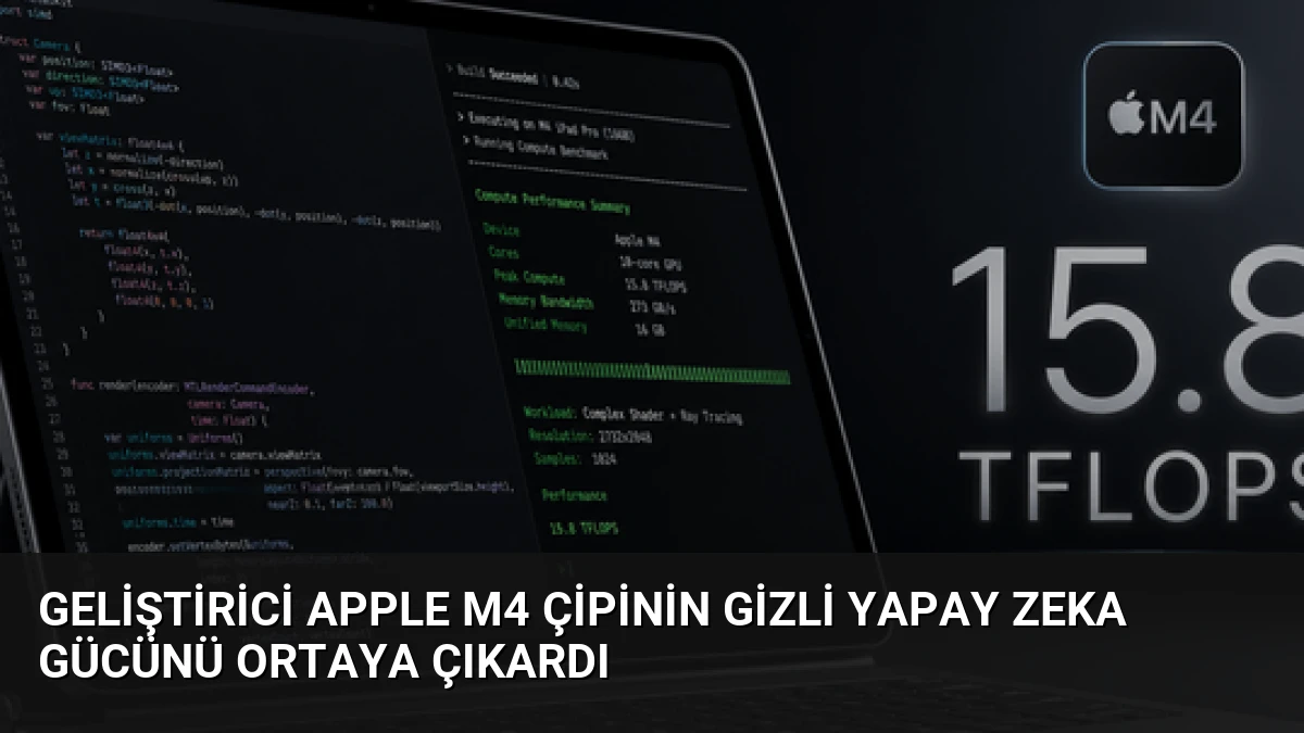 Geliştirici Apple M4 Çipinin Gizli Yapay Zeka Gücünü Ortaya Çıkardı
