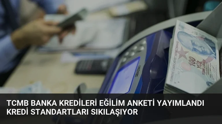 TCMB Banka Kredileri Eğilim Anketi Yayımlandı Kredi Standartları Sıkılaşıyor