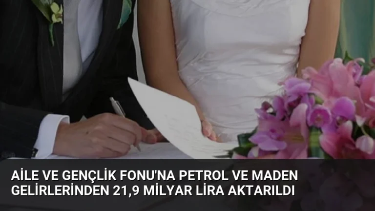 Aile ve Gençlik Fonu’na Petrol ve Maden Gelirlerinden 21,9 Milyar Lira Aktarıldı