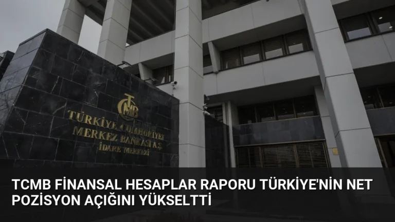 TCMB Finansal Hesaplar Raporu Türkiye’nin Net Pozisyon Açığını Yükseltti