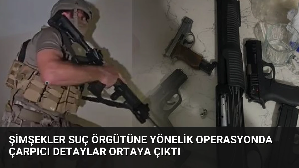 Şimşekler Suç Örgütüne Yönelik Operasyonda Çarpıcı Detaylar Ortaya Çıktı
