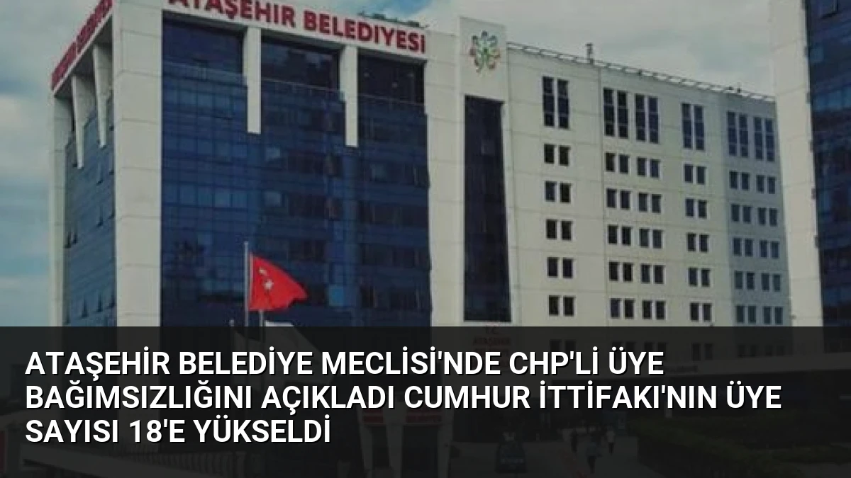 Ataşehir Belediye Meclisi’nde CHP’li Üye Bağımsızlığını Açıkladı Cumhur İttifakı’nın Üye Sayısı 18’e Yükseldi