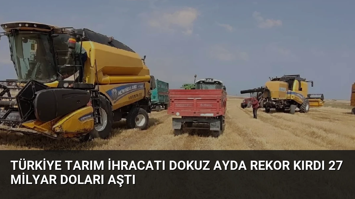Türkiye Tarım İhracatı Dokuz Ayda Rekor Kırdı 27 Milyar Doları Aştı